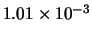 $1.01 \times 10^{-3}$