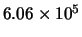 $6.06\times 10^5$